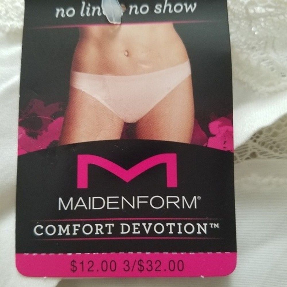 Maidenform deadstock silkies off white bikini panties No lines no show panty - Picture 4 of 16